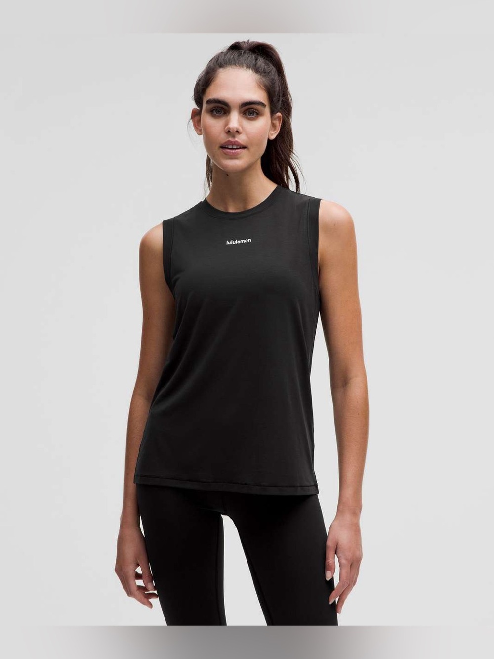 Lululemon Jersey Training Muscle Tank Top Long Wordmark
Black W1FDFS Sz 12 / 14 - Picture 3 of 12